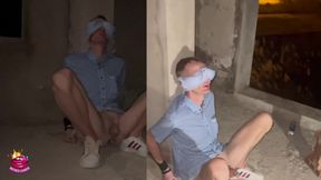 Left Alone Bound Blindfolded Naked and Exposed