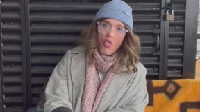 Smoking 2 cork cigarettes, chic and casual