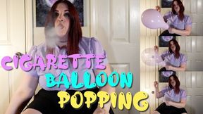 Cigarette Balloon Popping - Smoking Cigs Inflating Balloons Popping with Cigarettes No Flinching Low Flinching Challenge