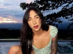 Shemale tranny solo masturbation scene