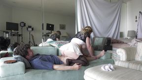 Stepsister helps stepbrother with his virginity problem