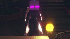 fucking an ender girl in the back gender bender - minecraft hentai parody