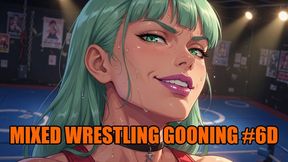 Mixed Wrestling Gooning #6D: Queen's Crushing Mat Goon Trance (Animated, Music, Text)