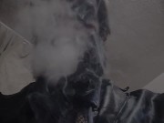 Cigar Smoking Wearing Leather Blazer smoke