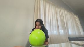Akina blows balloons in her dining table (part 1) copy