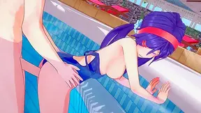 Horny Mita enjoys lside fuckfest with big dicks - 3D MiSide Hentai Action