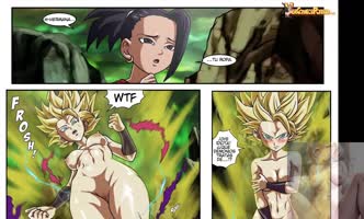 Mksend2girl - Goku's Blonde Bombshell Threesome with Stepsister Kefla