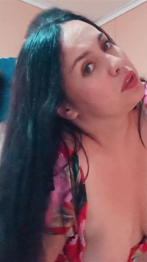 Horny Stepmom in the Kitchen - Stepson Couldn't Help Himself.