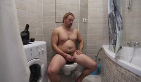 Hot daddy toilet masturbation and... invitation.