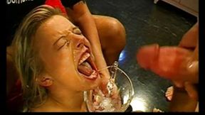 Skinny 80s blonde chick is deepthroats three big dicks in classic porn video