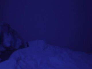 Rosey gives head and gets drilled below the ebony lights, then gets giant facial at the end