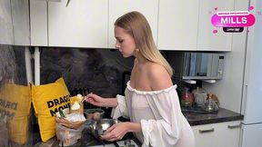 The Best Breakfast Is Pancakes With Banana Jam And Long Sex - My Wife Is Great At It