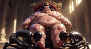 Huge BBW Mistress Foot Worship - Slaves Licking Her Feet to Ecstasy