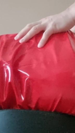 Red Shiny Skirt Ass Fucked