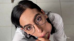 Sexy secretary Alicia Trece goes anal solo to get the job
