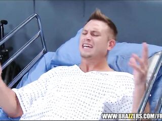 Ribald blond Doctor helps her patient - brazzers