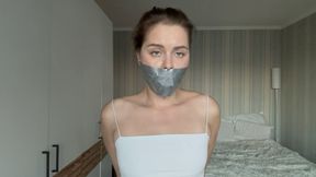 Selfie of Leya with a gag tape