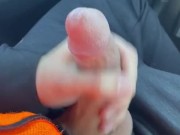 So much precum followed by a fat nut!! All while driving 1/2