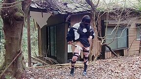 Masturbation Perverted Transgender Tearing Clothes In An Abandoned House In The Forest