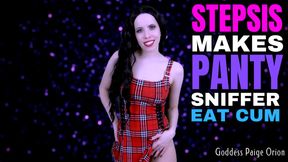 Stepsis Makes Panty Sniffer Eat Cum CEI JOI