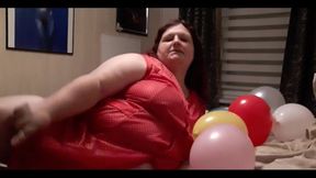 Playing with balloons while wearing a lab coat. I also tested whether you can have sex with balloons.