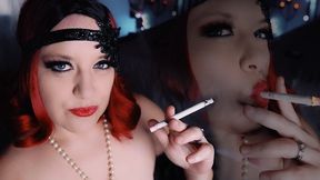 Smoking French Inhales Naughty Flapper - HD