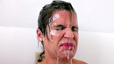 Bobbing for apples - bucket full of jizz