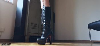 Freakart_original in Soft Domination with Leather High Heel Boots and Kinky Fetish Fun