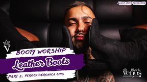 PT2 Double Ebony Domination: Intense Boot Worship, Deep Sole Licking, and Mocking the Loser at Our Feet.