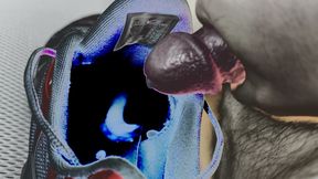 Wanking my cock and heavily cumming my Nike Air Max Plus Sneakers