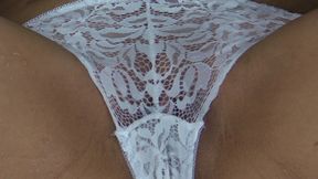 White panty and pee