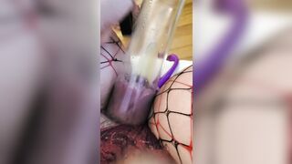 Girlfriend Gina Squirts Into Vagina Pump, Fat Clitoris and Lips
