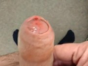 Just playing with my dick and precumming in a changing room