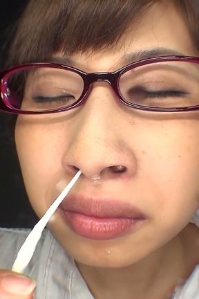 Beautiful Lady's Nose Exploration &amp; First-person Sneezing and Runny Nose Cascade