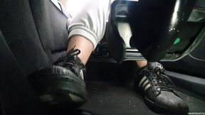 Driving Volvo xc90 in Adidas