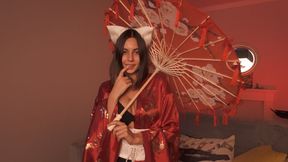 Filming a SOLO PORN SET of a Japanese KITSUNE FOX Full BTS Video