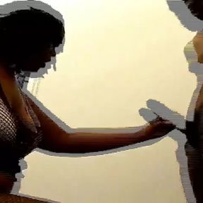 Chubby Black Babe Gets Her Wet Pussy Banged by a BBC on the Floor