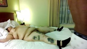 Verified Amateurs In Strapped Her Down, Took Condom Off And Made Her Cum Over 10 Times