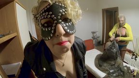 Miss Katryn, Kika and Slave O in new apartment
