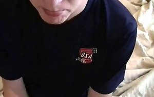 Fucking twink would rather suck cock than paint the walls