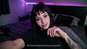 luisa ep1: mi vecino me oia masturbarme por la pared: le mande el video y vino a follarme hasta por el culo - pov casero - audio en espanol - ai porn