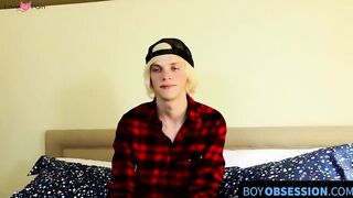 BoyObsession.com - Kayden's blond twink adventure in a solo jerk off show