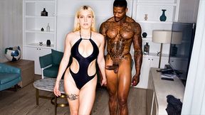 BLACKEDRAW Big booty white girl gets freaky with black men on vacation