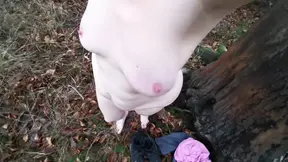 Naked babe's big tits slapped and squeezed in rough punishment