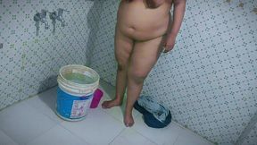 arabian muslim girl hot shower in public toilet, look how big is my tits, ass & pussy فتاة عربية تمارس الجنس في المرحاض