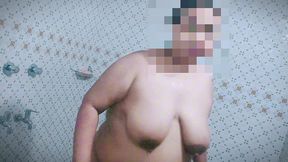 arabian muslim girl hot shower in public toilet, look how big is my tits, ass & pussy فتاة عربية تمارس الجنس في المرحاض