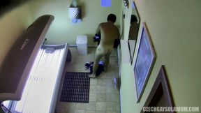Czech Gay Solarium 6 Petite Package Bares All in Private Solarium Sesh