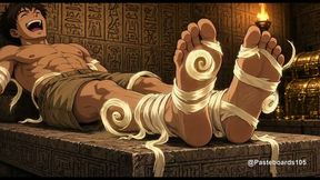 Pharaoh's Curse - Bandaged To The Tomb Altar, Tickled On His Bare Soles And Ribs (2D Anime)