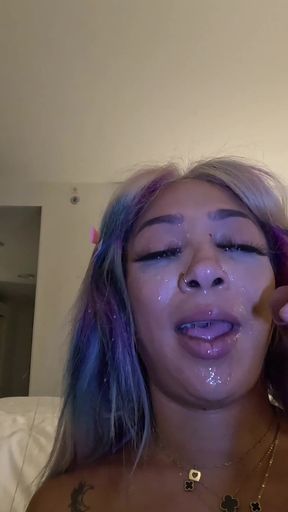 Ebony Beauty Lucckii You Has Amazing BJ Skills and Loves Cum on Her Face