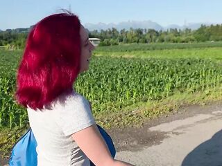 Secret Outdoor Spot at the Quarry Pond - This babe Shows It to Him - and Suddenly It Gets Damn Hawt